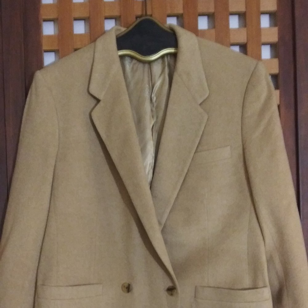 Burberry Jacket Blazer 100% Camel Hair Size 4 Small
